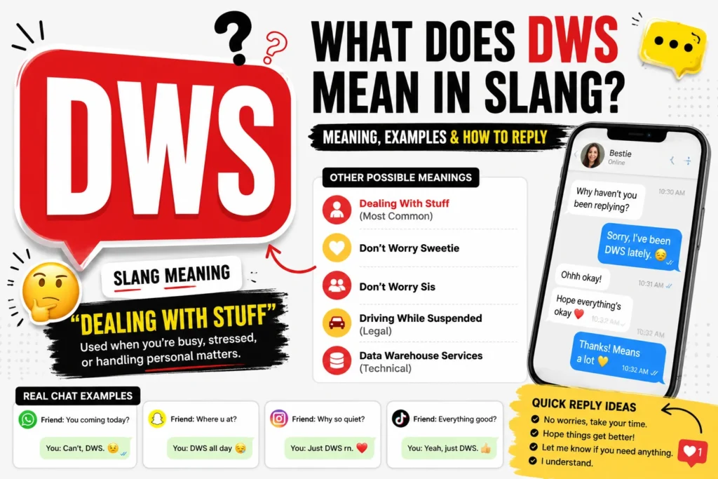 What Does DWS Mean in Slang? Texting Meaning Explained