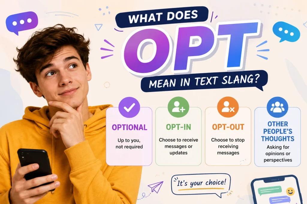 What Does OPT Mean in Text Slang? Common Meanings Explained